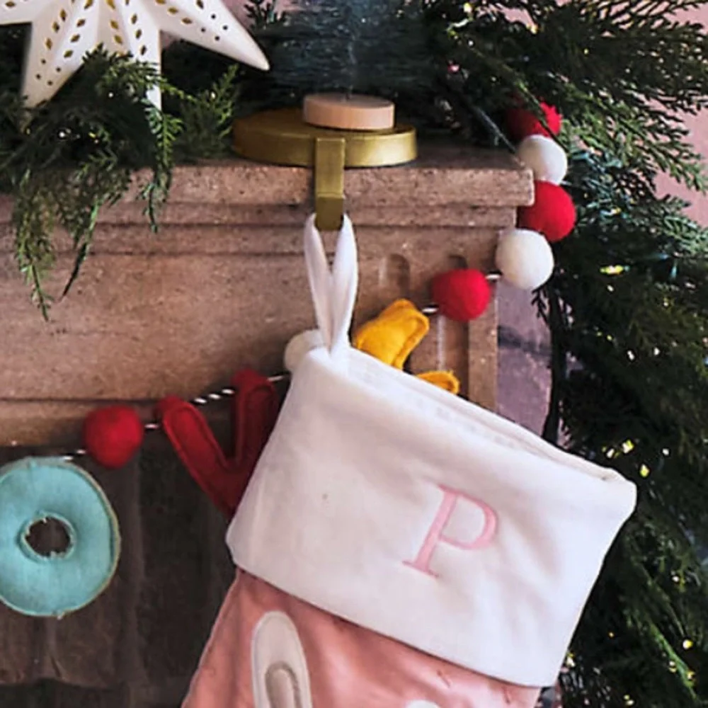Crate&Barrel Gold Stocking Holder
